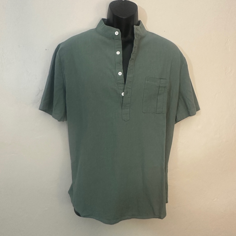 Incerun Pocket Henley XL Gently worn 100% cotton 24" armpit to armpit seams